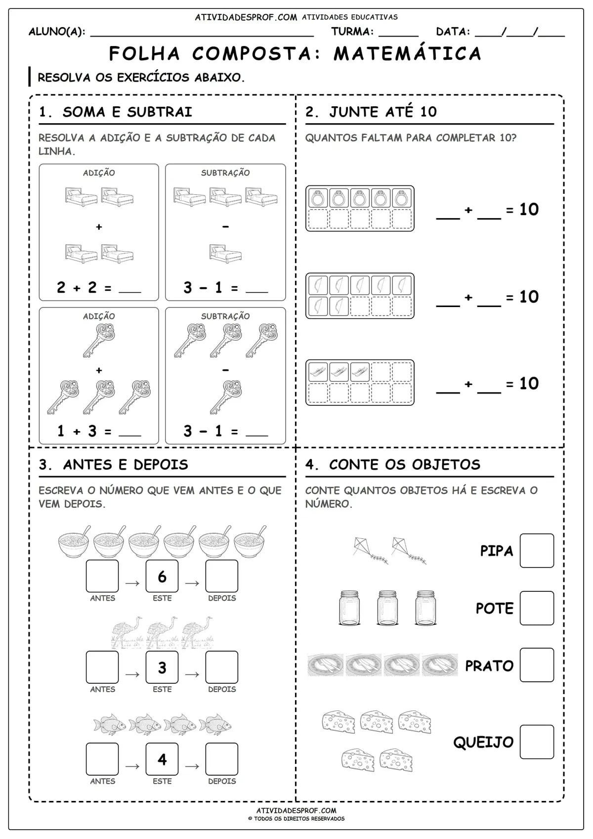 FOLHA COMPOSTA: MATEMÁTICA
