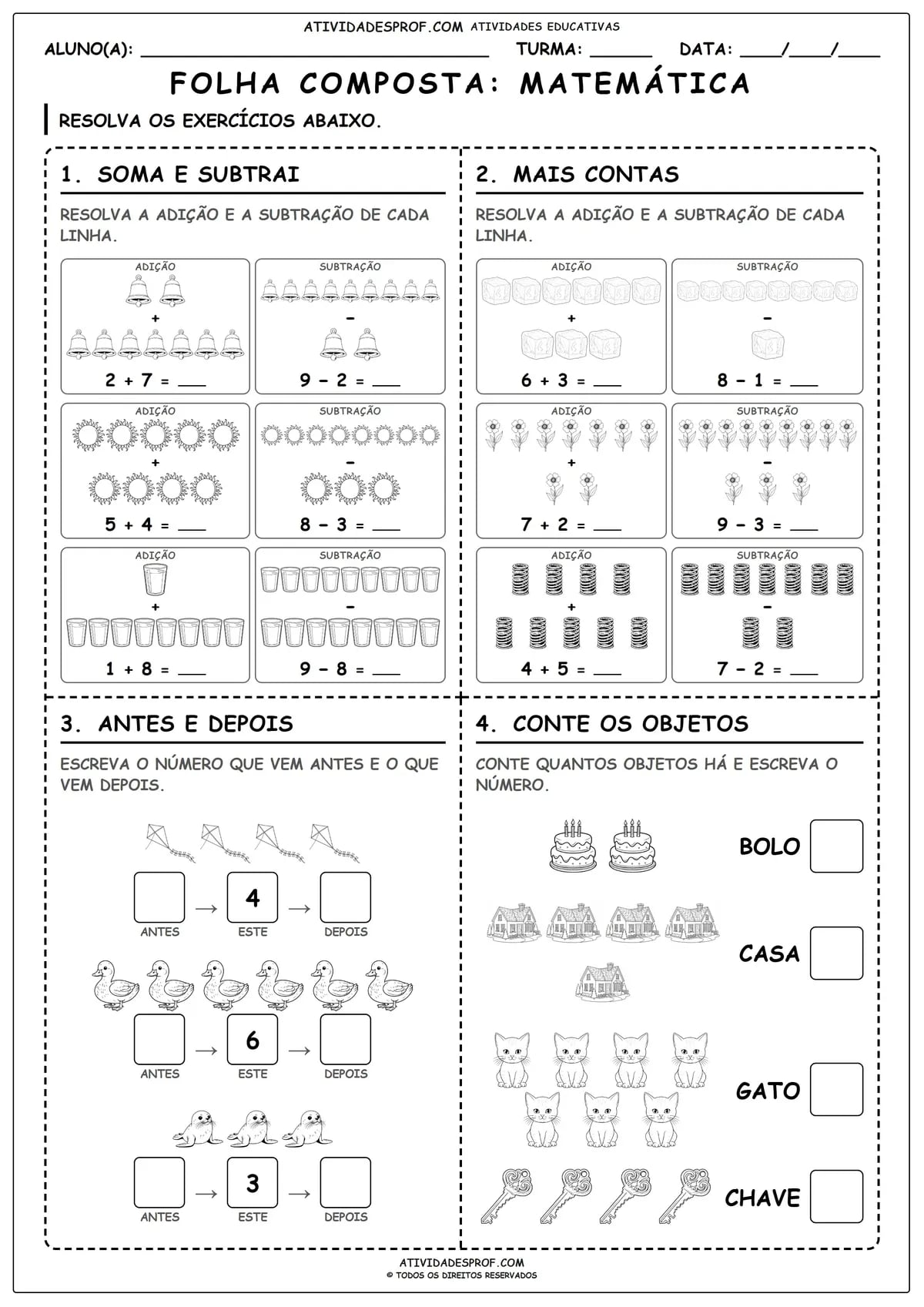 FOLHA COMPOSTA: MATEMÁTICA