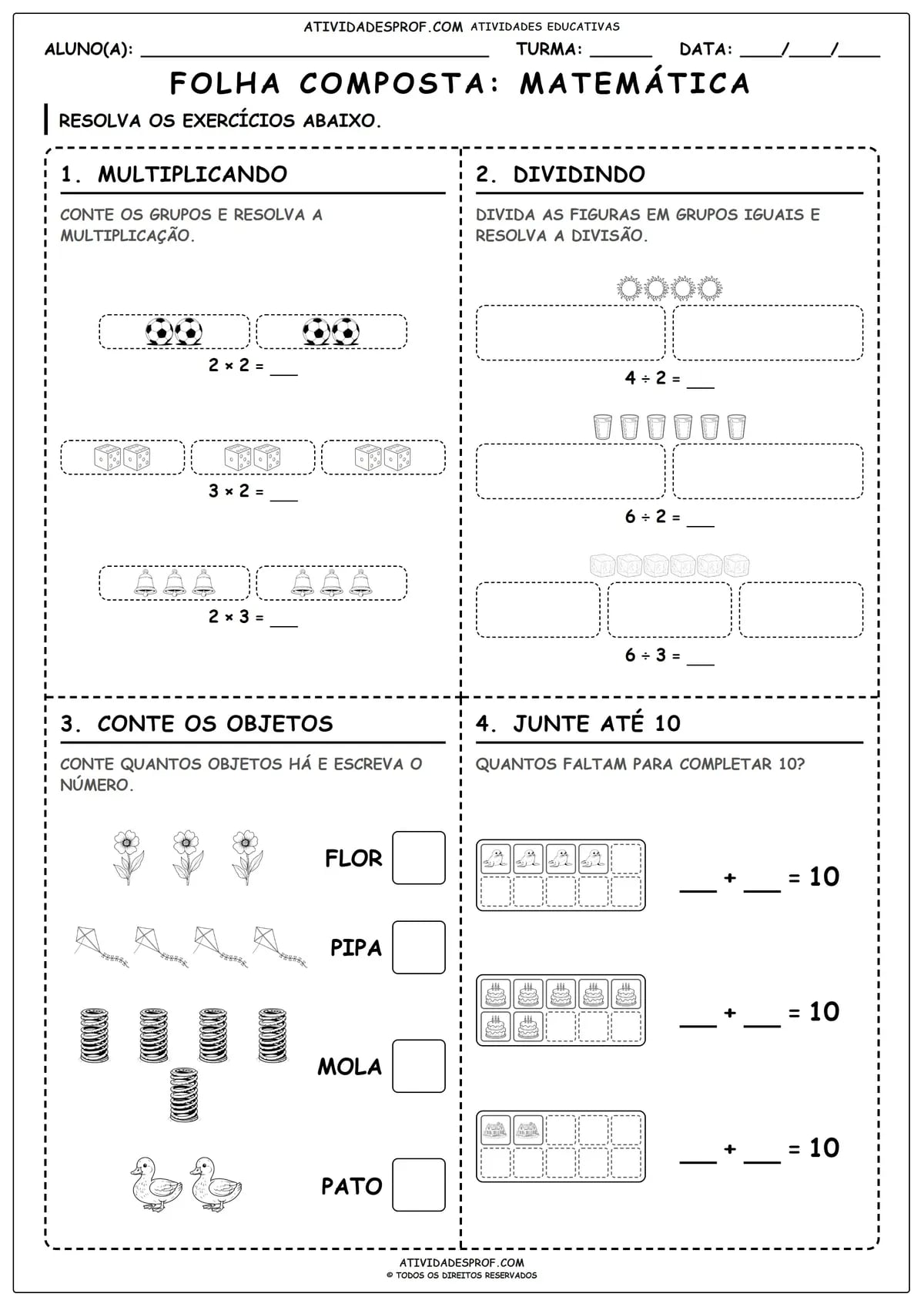 FOLHA COMPOSTA: MATEMÁTICA