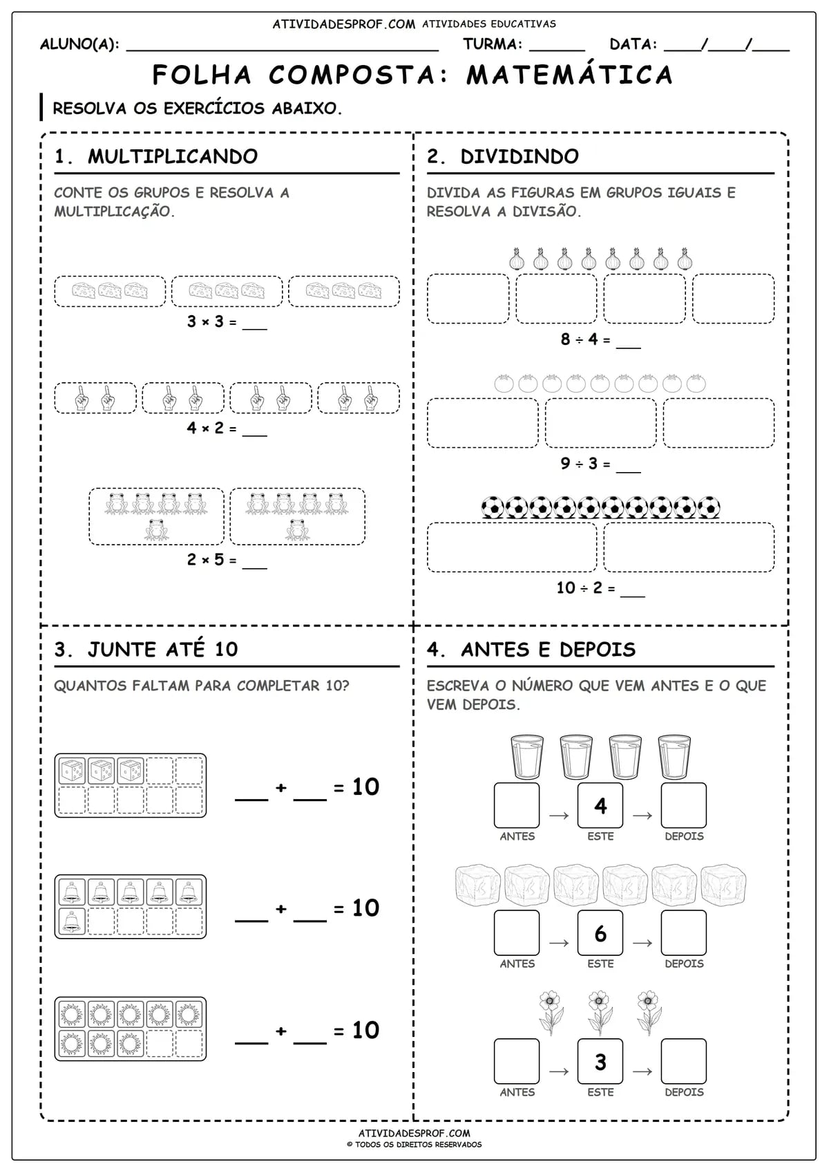 FOLHA COMPOSTA: MATEMÁTICA