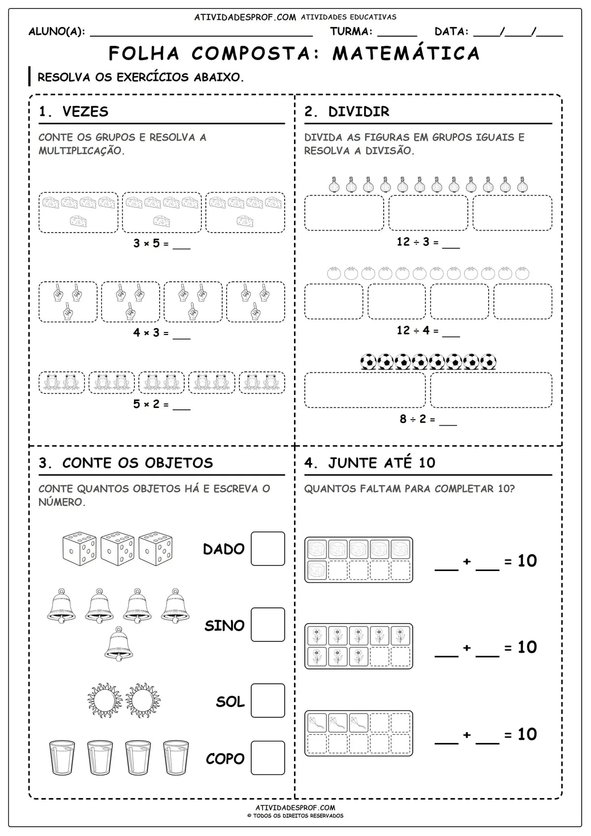 FOLHA COMPOSTA: MATEMÁTICA