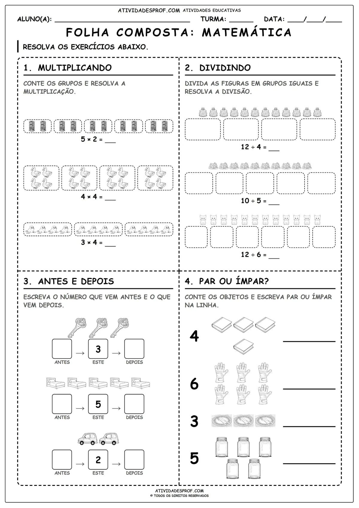 FOLHA COMPOSTA: MATEMÁTICA