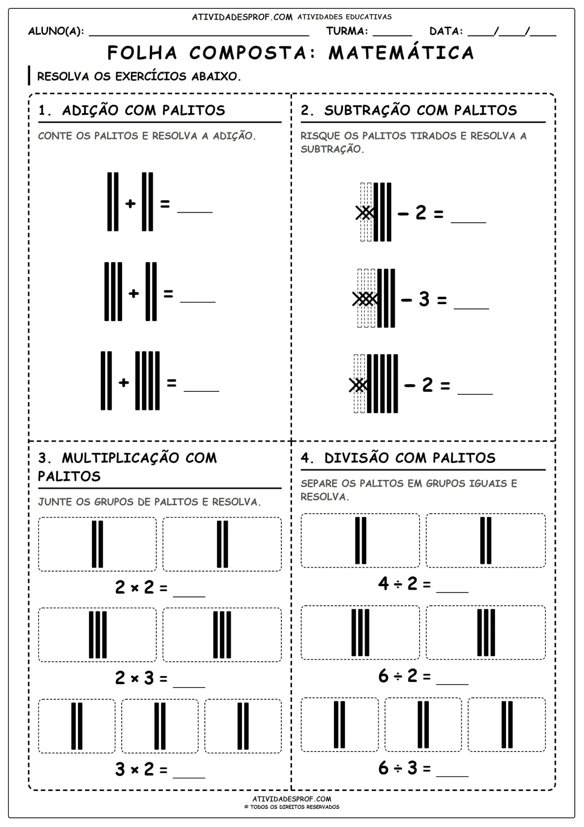 FOLHA COMPOSTA: MATEMÁTICA