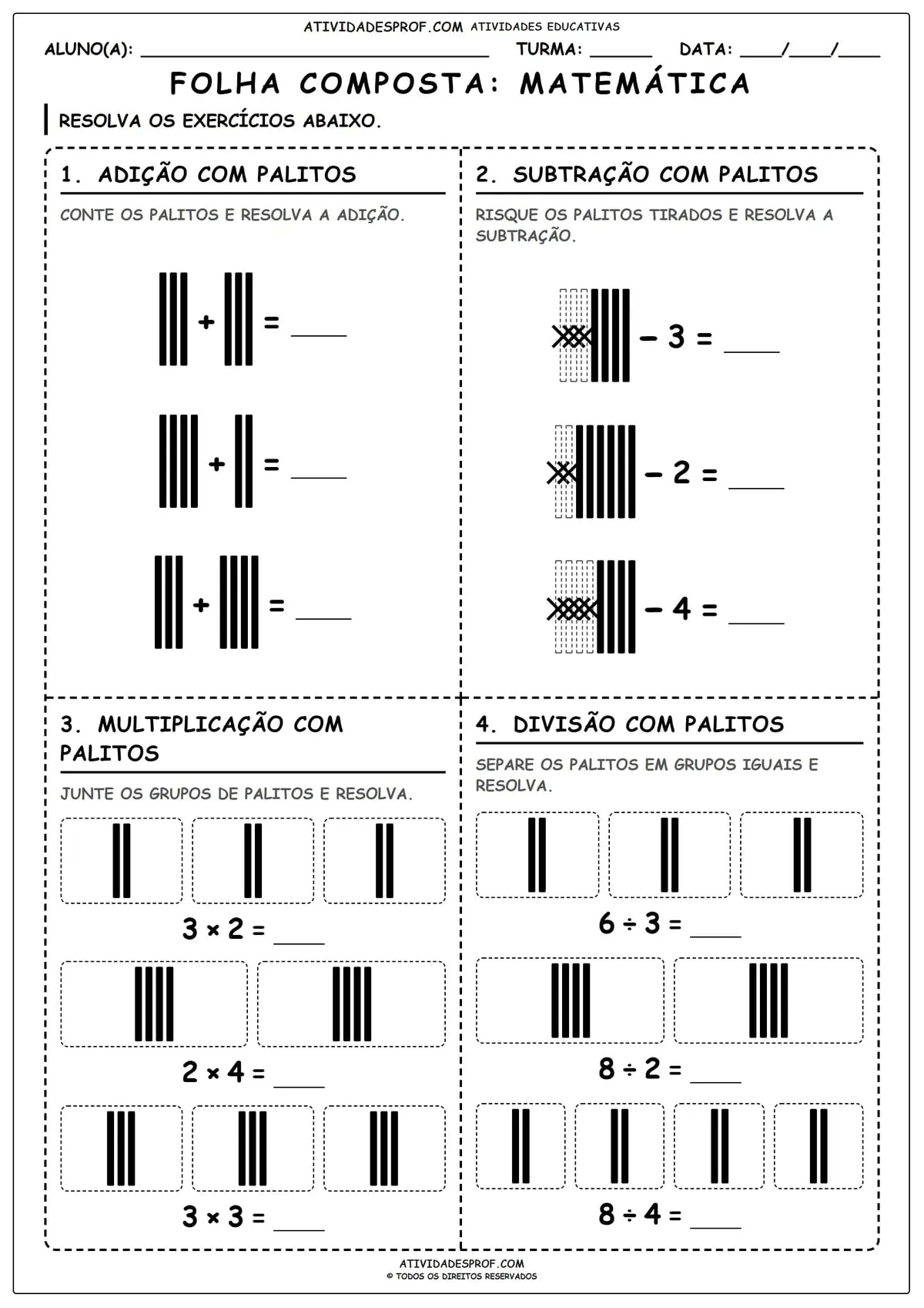 FOLHA COMPOSTA: MATEMÁTICA