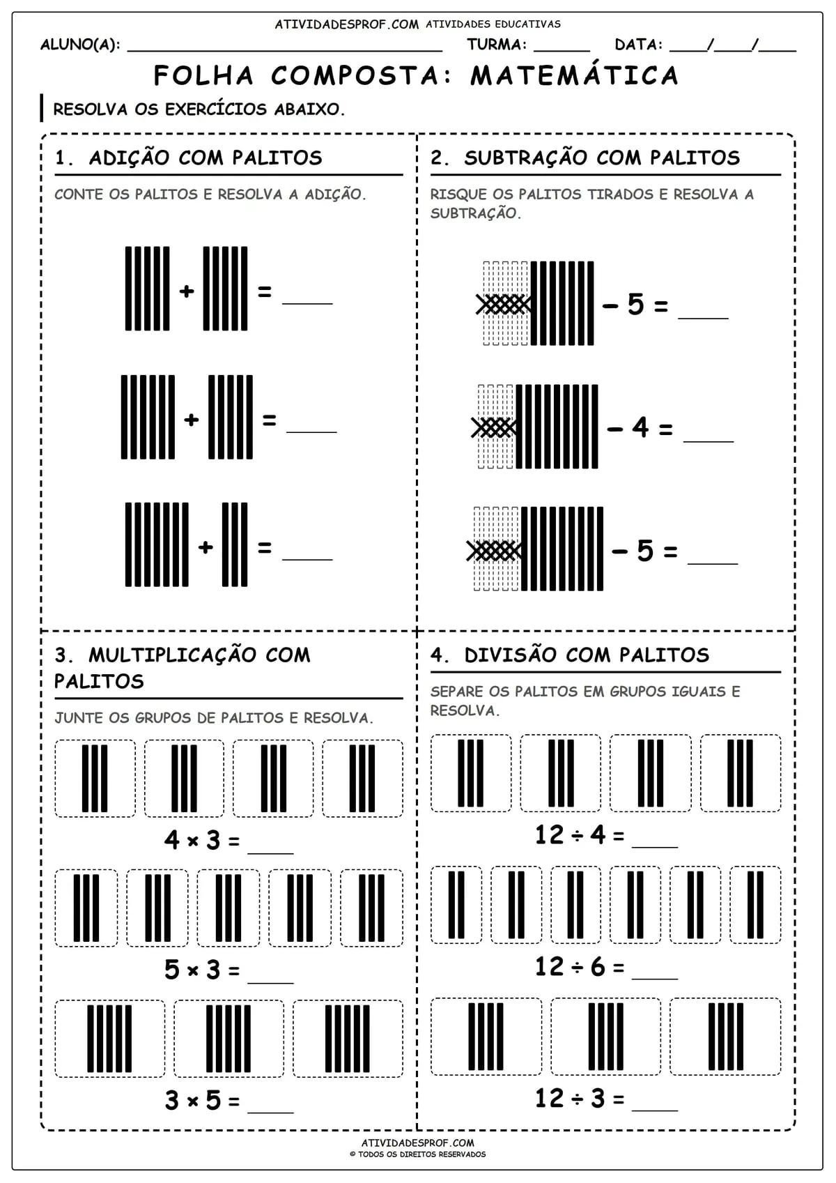 FOLHA COMPOSTA: MATEMÁTICA