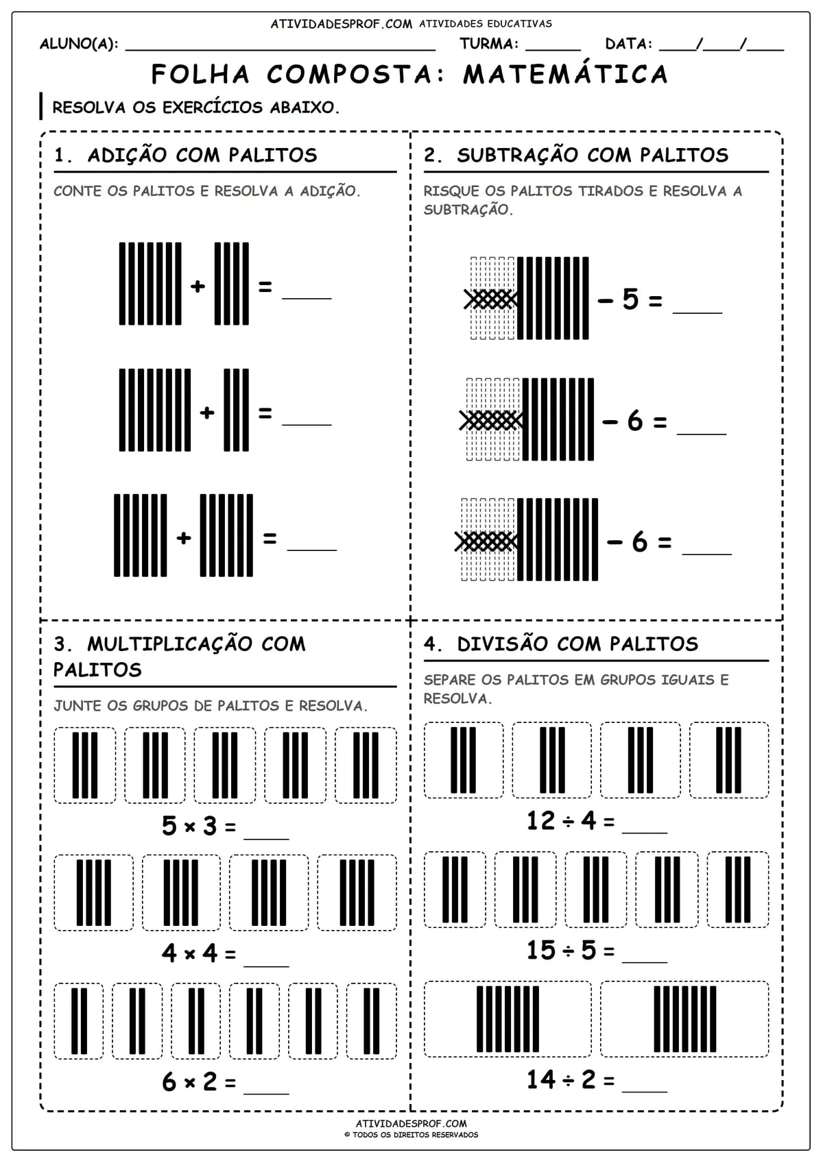 FOLHA COMPOSTA: MATEMÁTICA