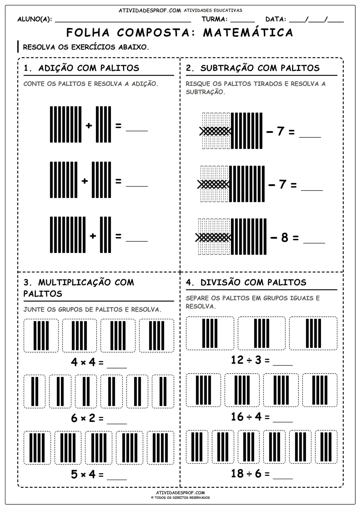 FOLHA COMPOSTA: MATEMÁTICA