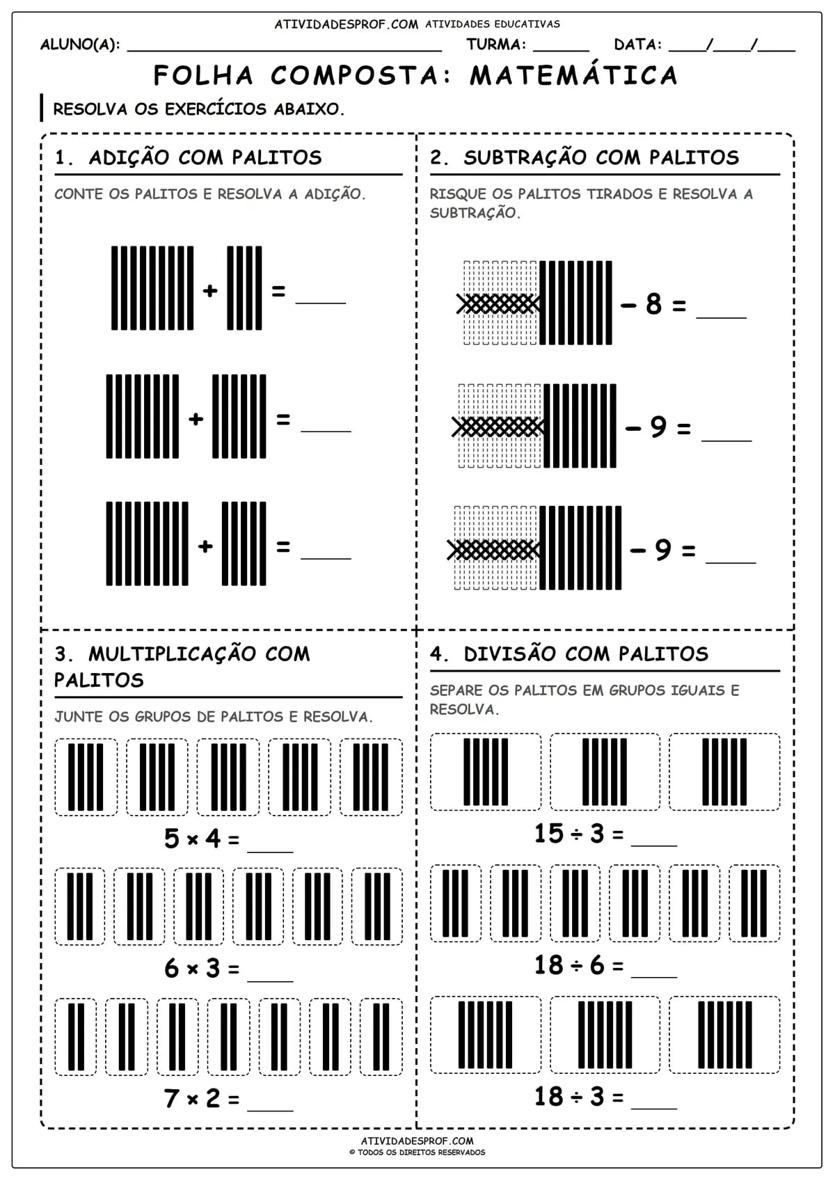 FOLHA COMPOSTA: MATEMÁTICA