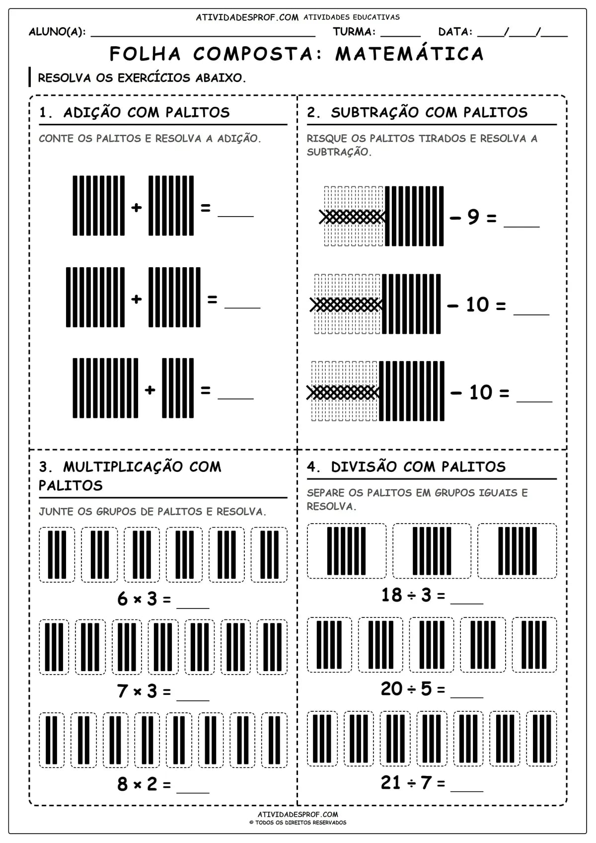 FOLHA COMPOSTA: MATEMÁTICA