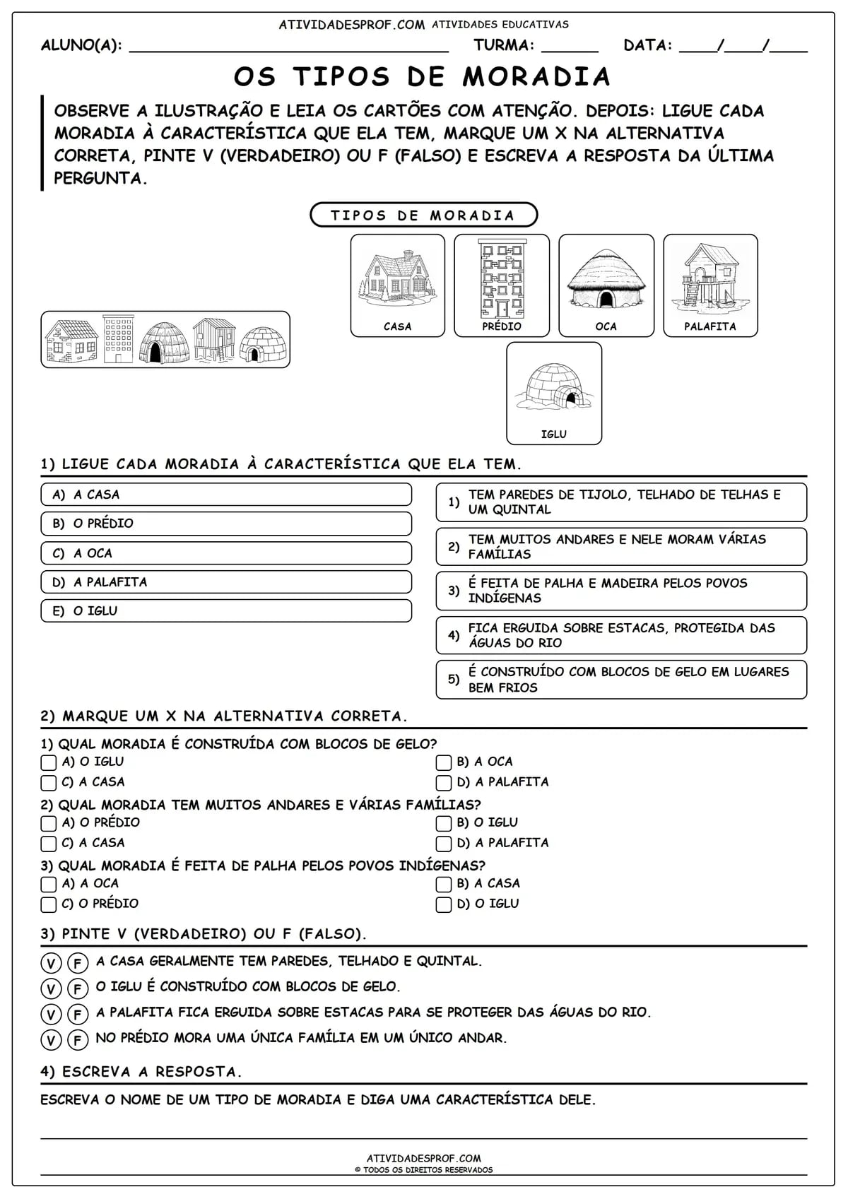 Os Tipos de Moradia