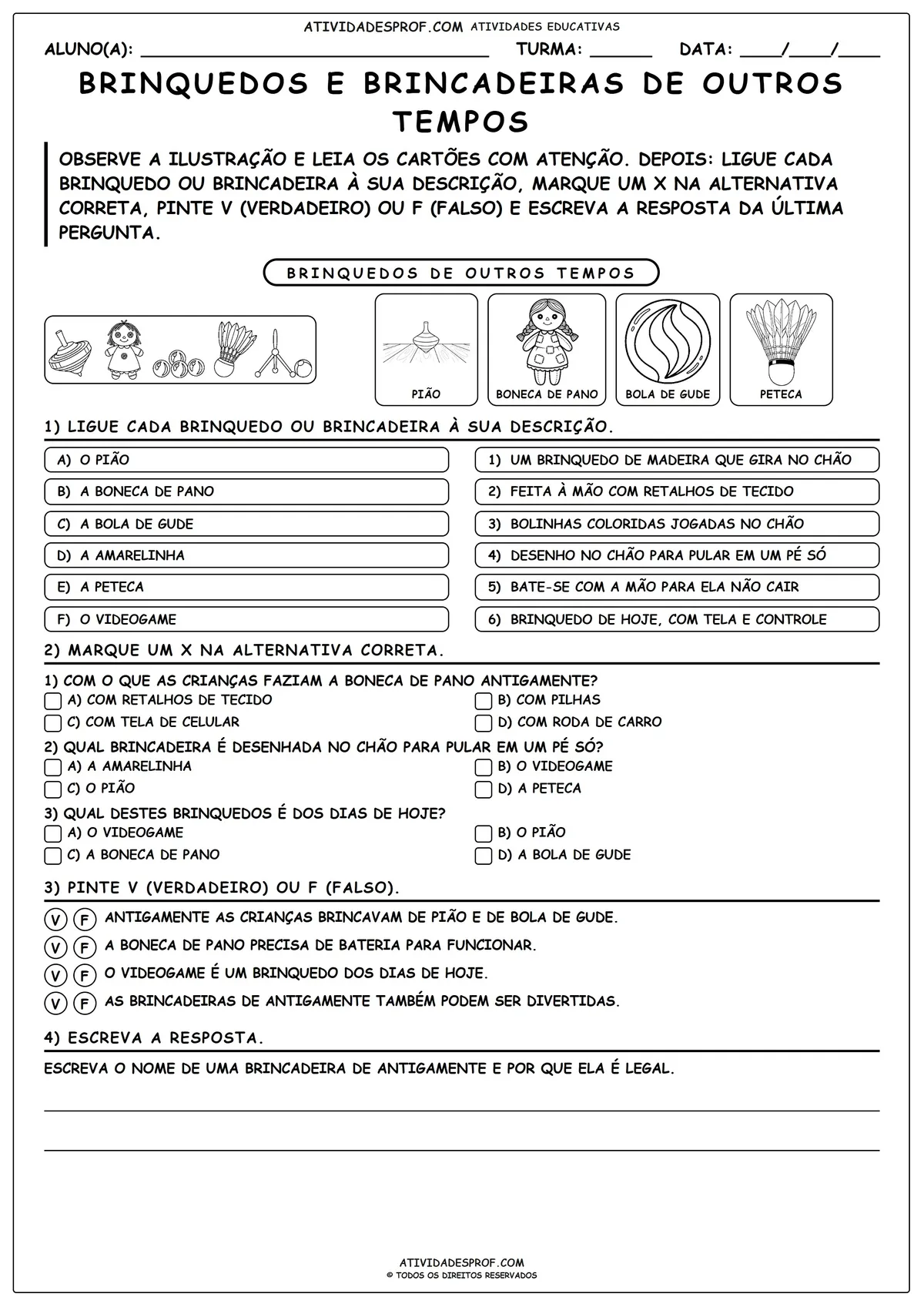 Brinquedos e Brincadeiras de Outros Tempos