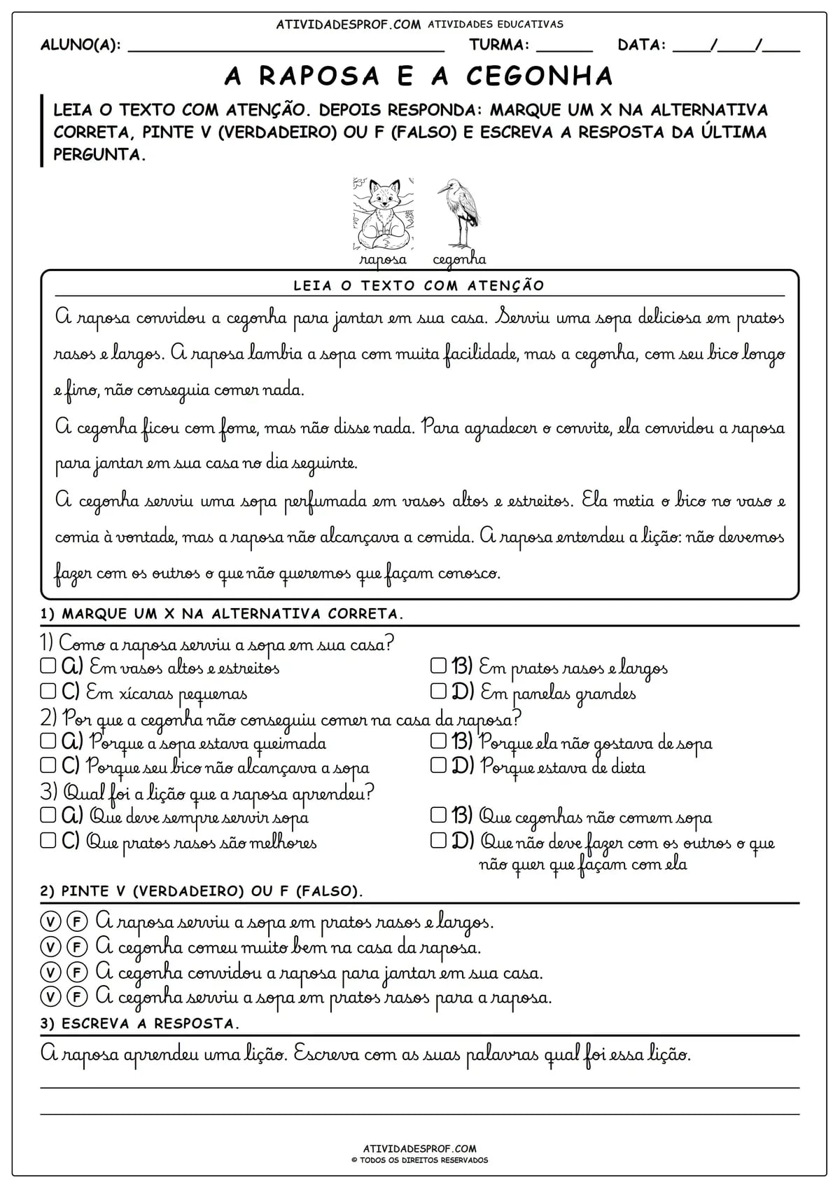A Raposa e a Cegonha