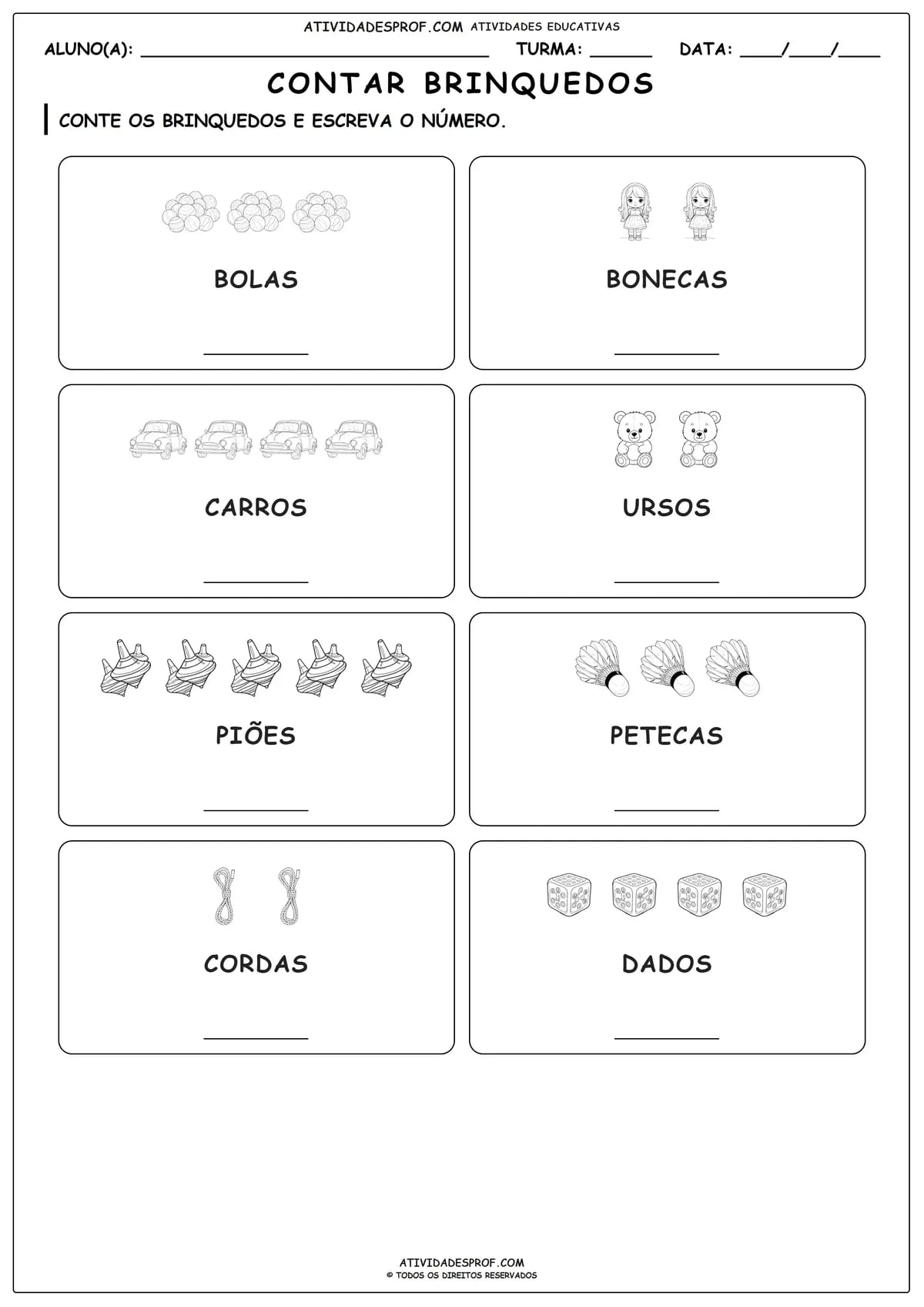 CONTAR BRINQUEDOS