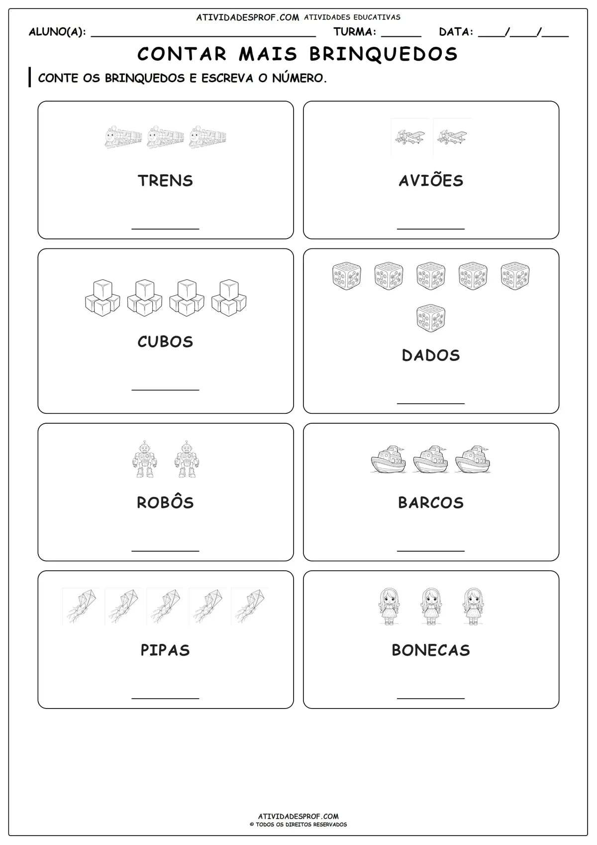 CONTAR MAIS BRINQUEDOS