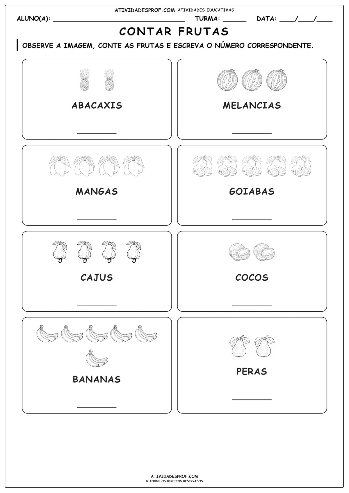 CONTAR FRUTAS