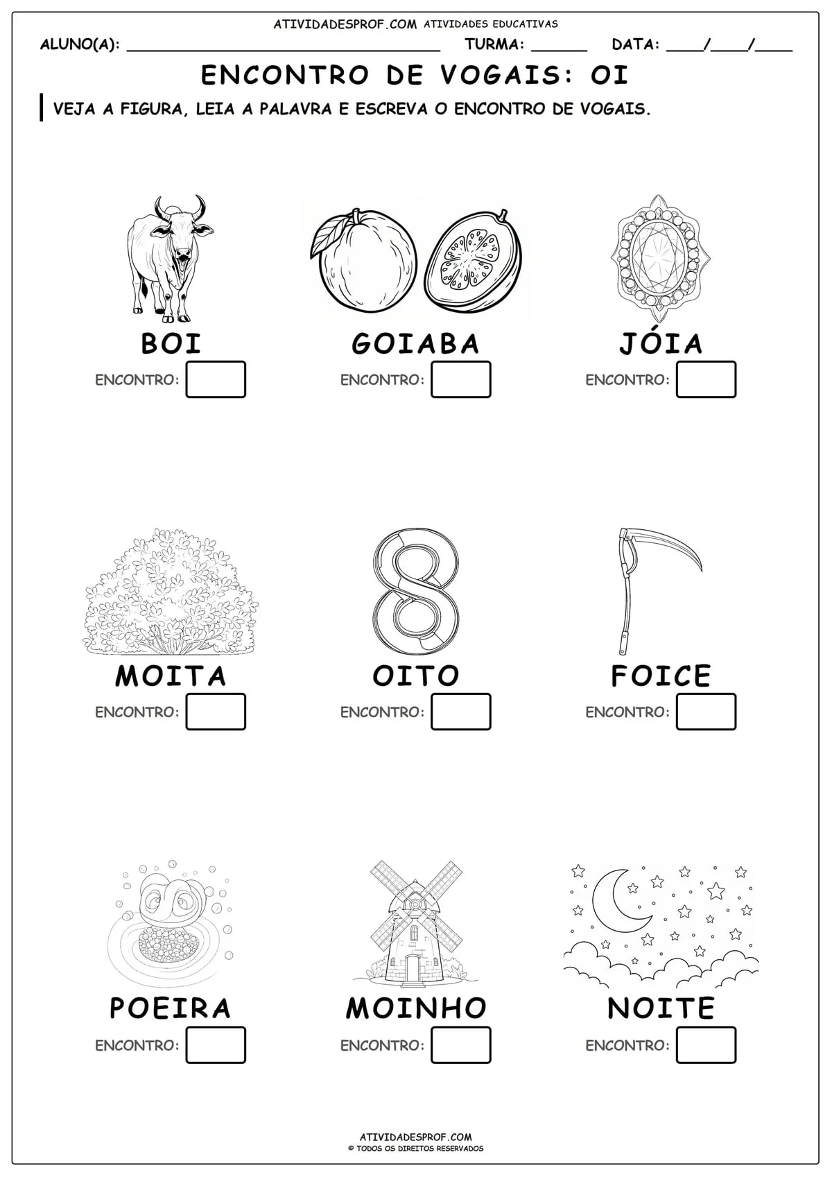 ENCONTRO DE VOGAIS: OI