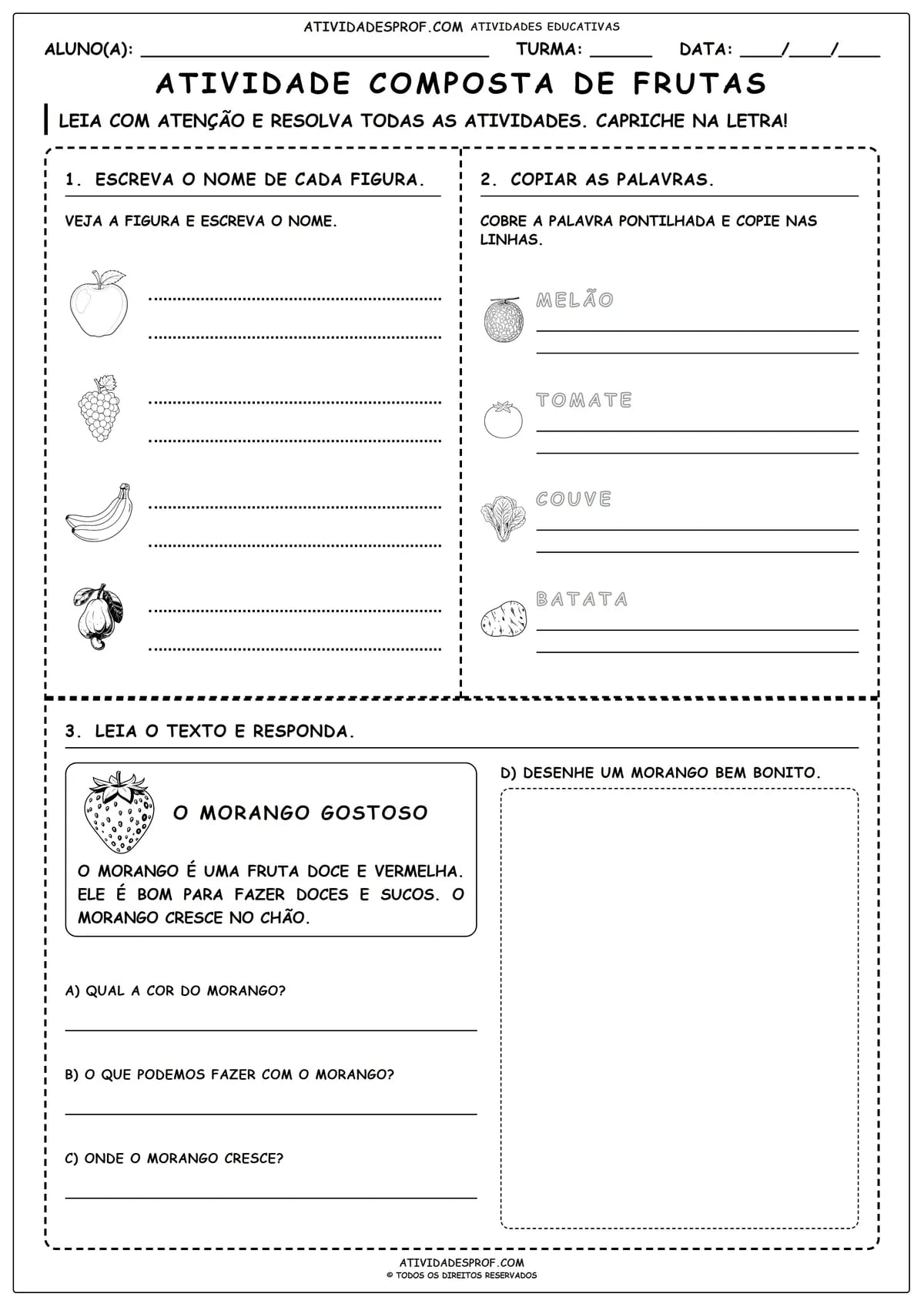 ATIVIDADE COMPOSTA DE FRUTAS