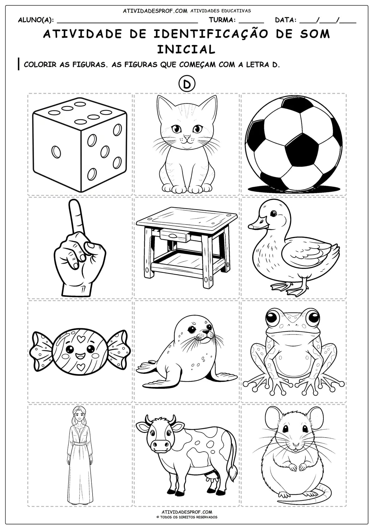 ATIVIDADE DE IDENTIFICAÇÃO DE SOM INICIAL