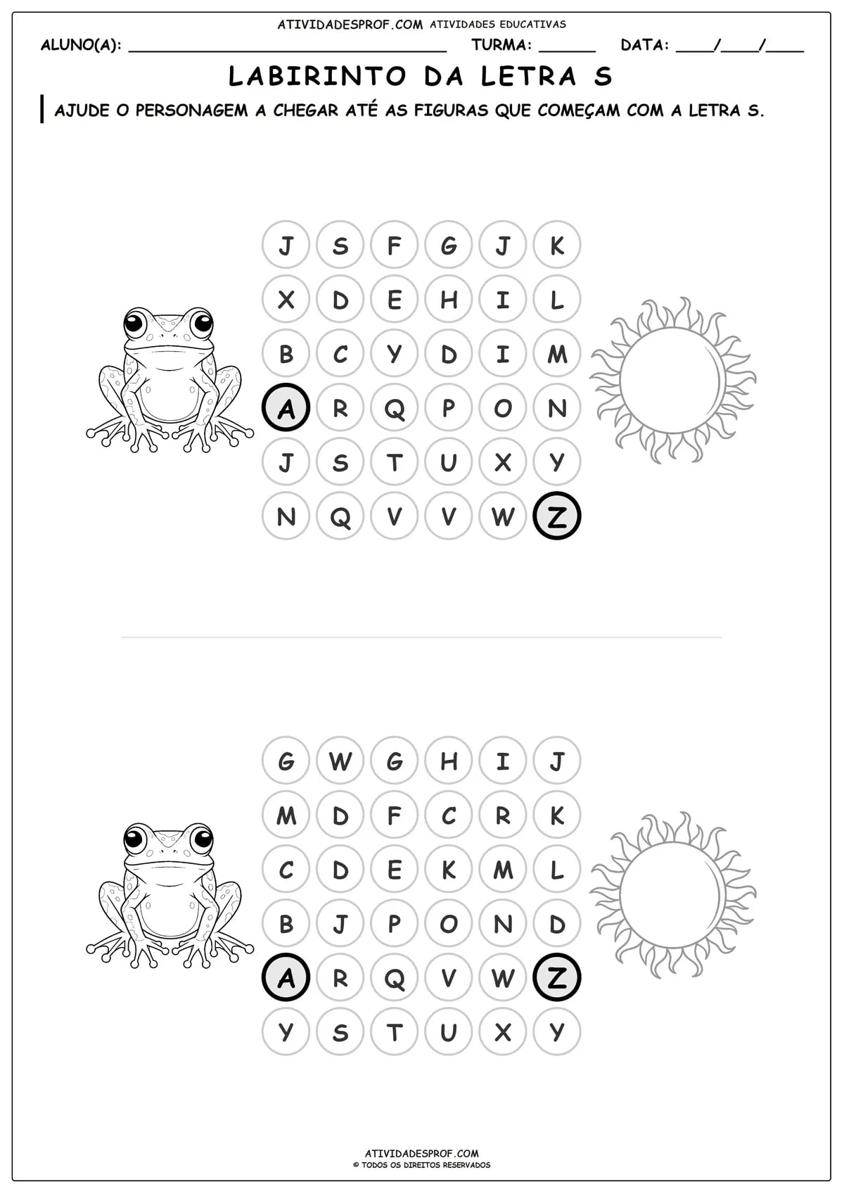 LABIRINTO DA LETRA S