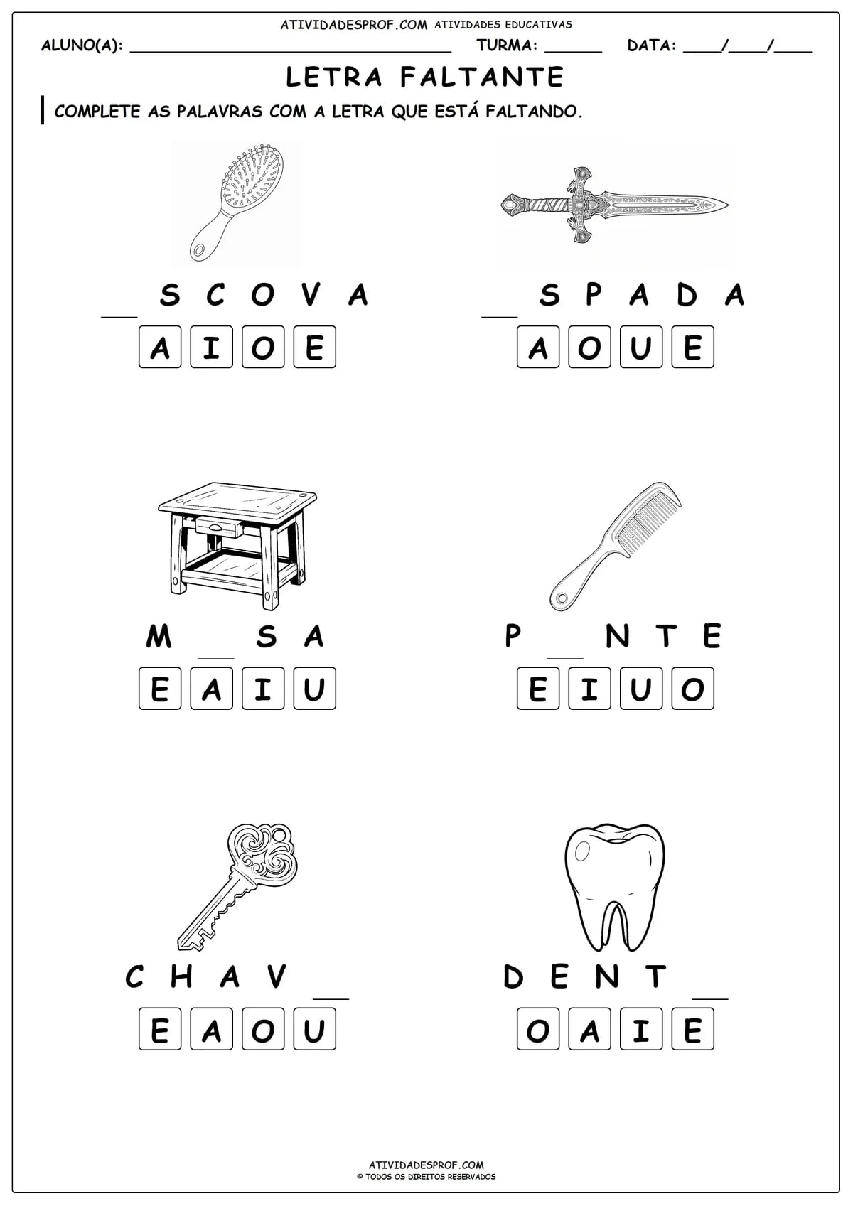 LETRA FALTANTE