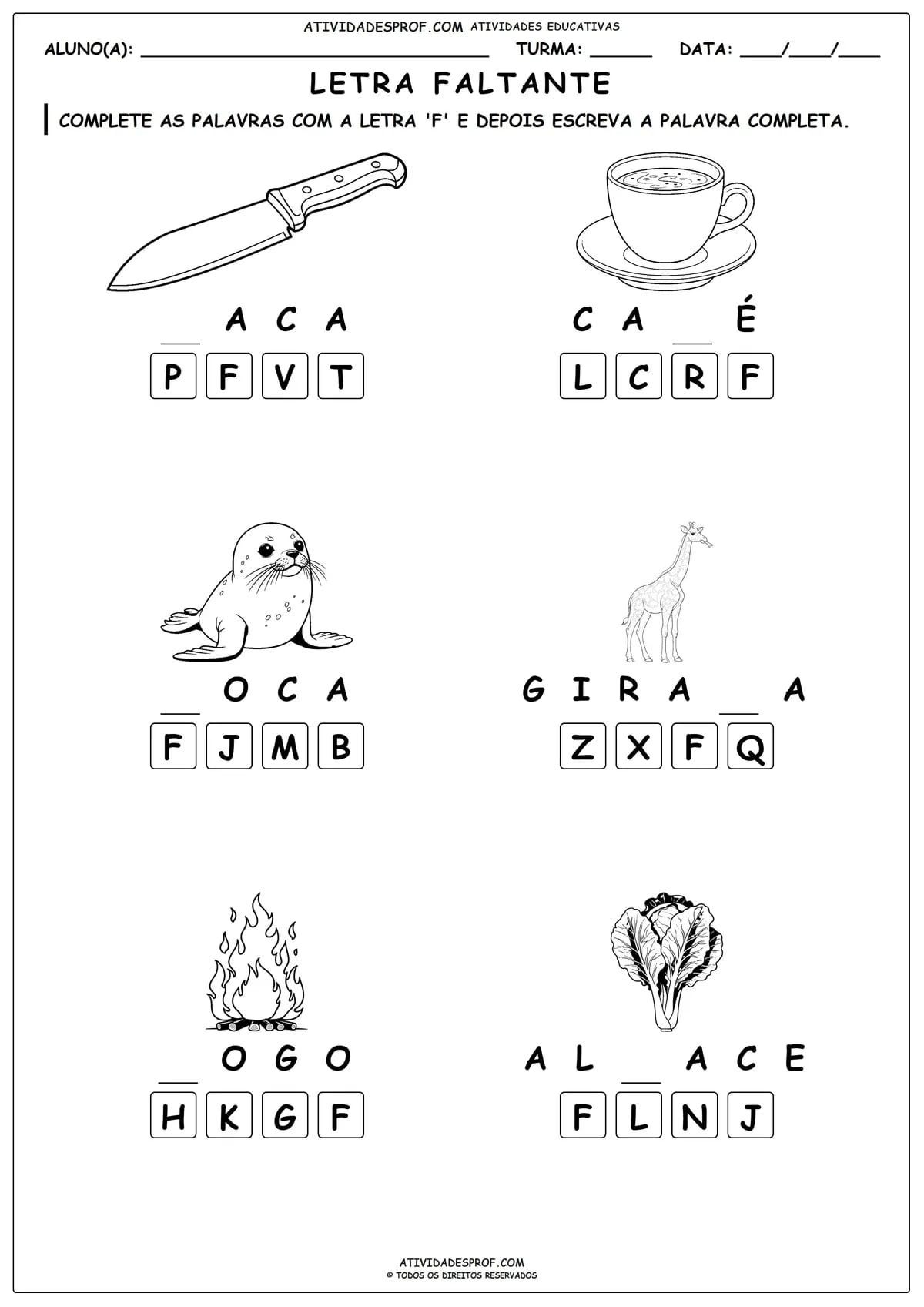 LETRA FALTANTE