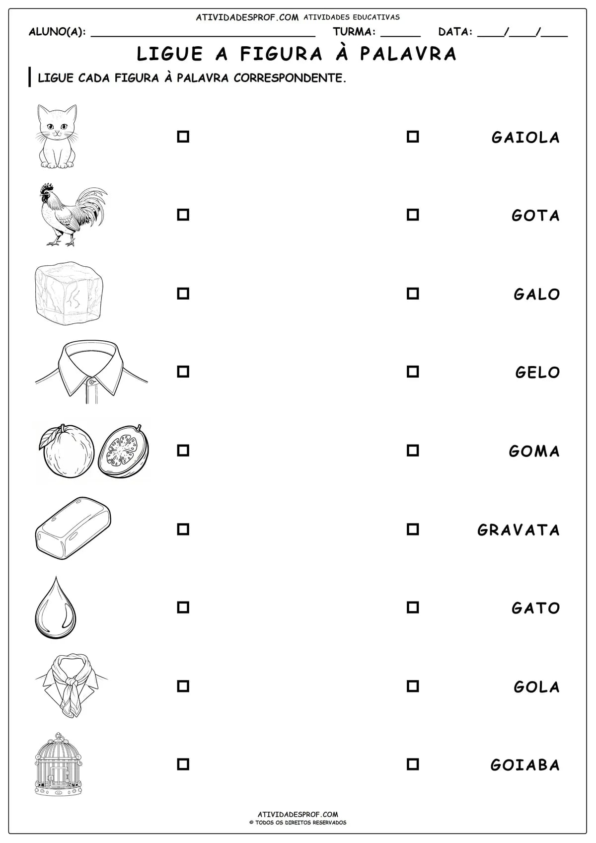 LIGUE A FIGURA À PALAVRA