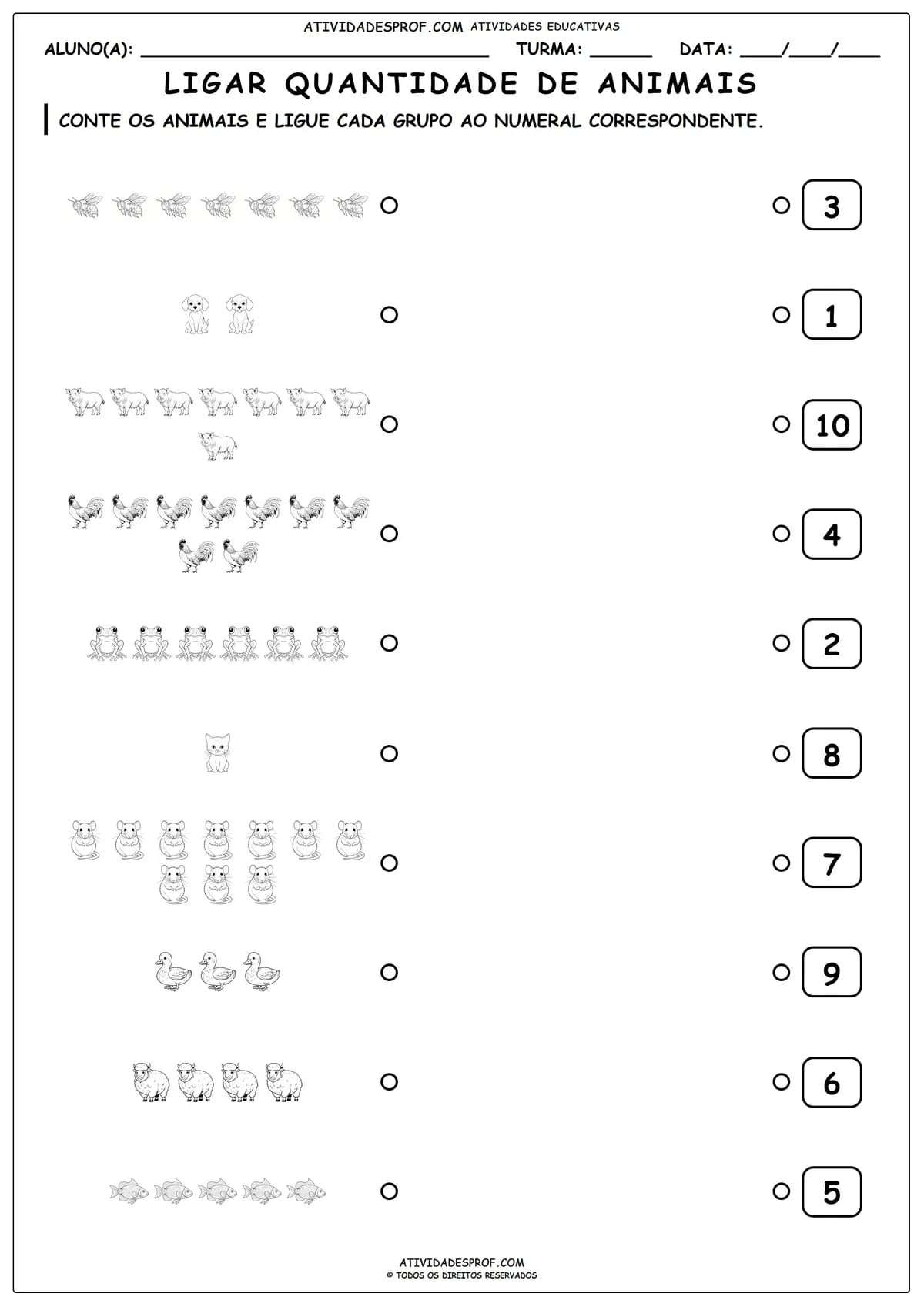 LIGAR QUANTIDADE DE ANIMAIS