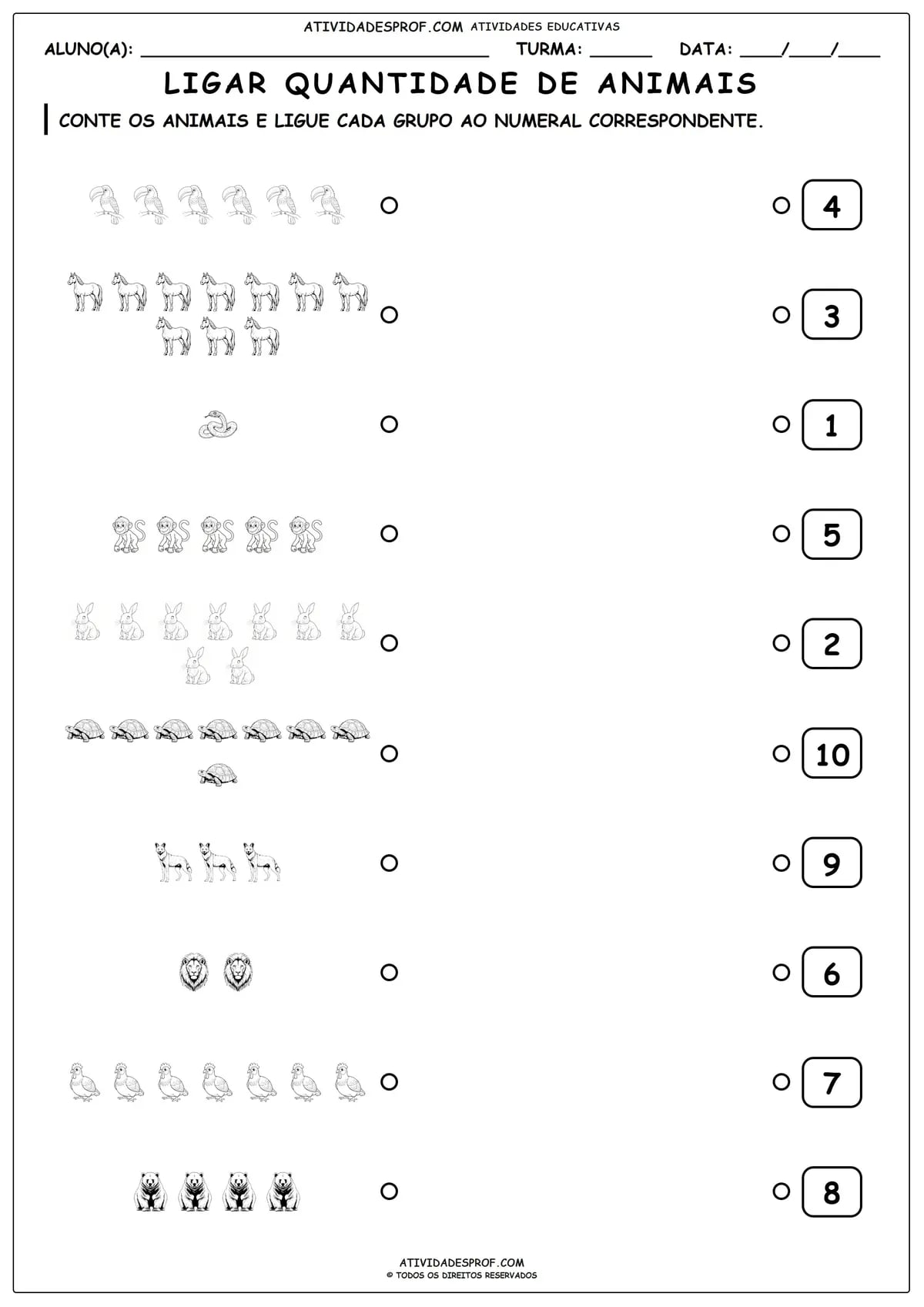LIGAR QUANTIDADE DE ANIMAIS