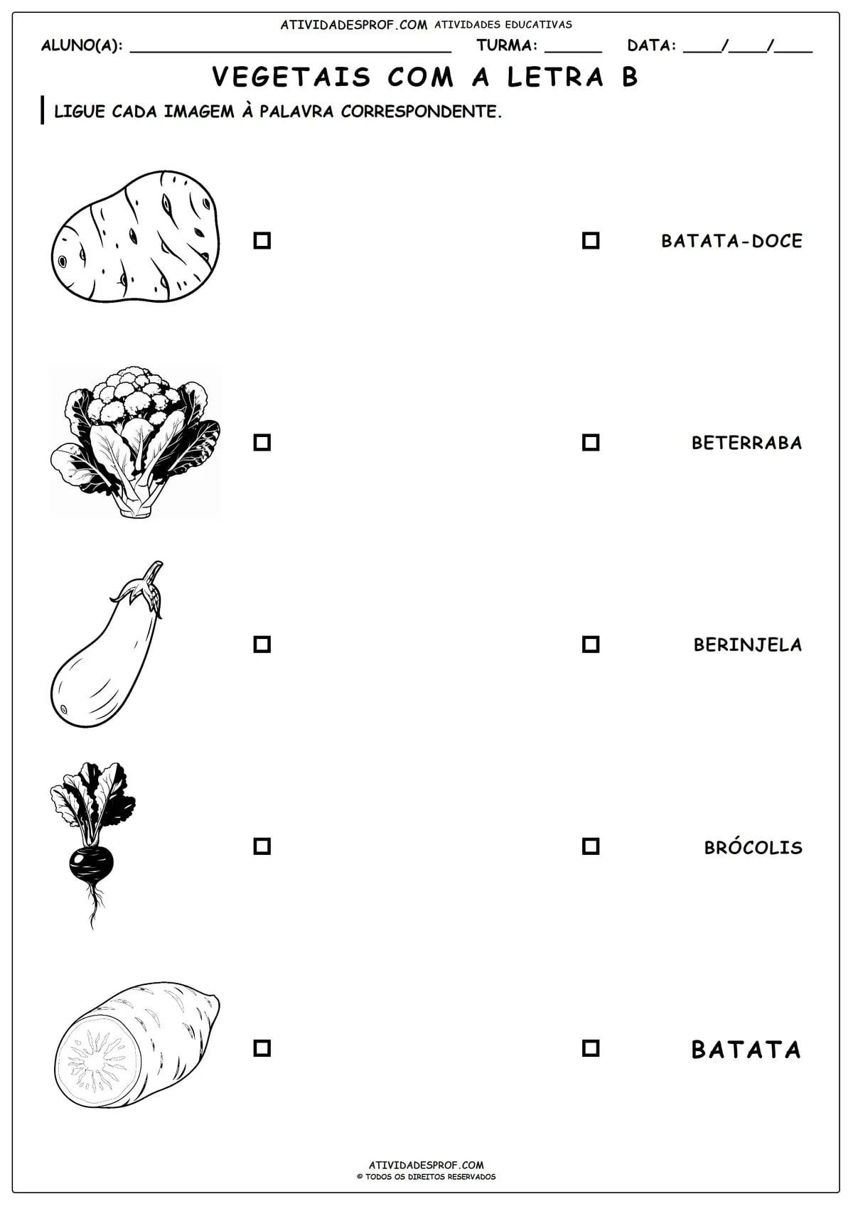 VEGETAIS COM A LETRA B
